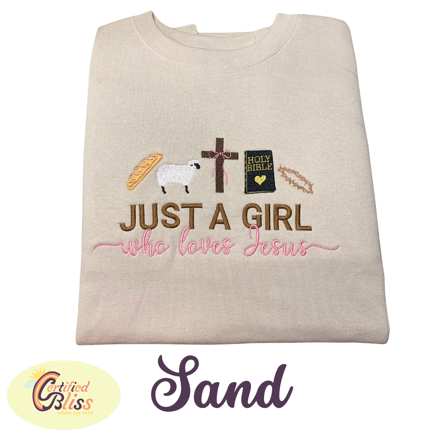 I'm Just A Girl Who Loves Jesus Crewneck