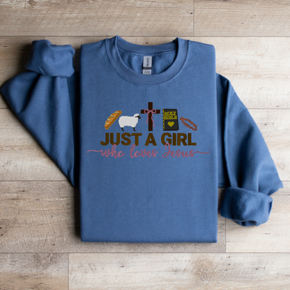 I'm Just A Girl Who Loves Jesus Crewneck