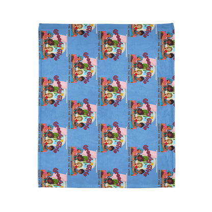 Greedy Girl Soft Blanket Light Blue